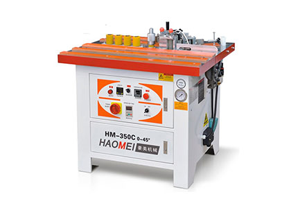 HM350C雙面涂膠直曲線可擺角度封邊機(jī)